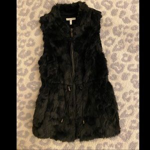 Maurice’s faux fur vest black zipper